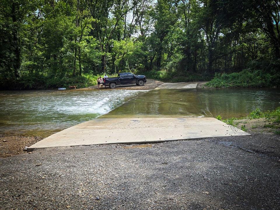 Tennessee water crossing on the central TAT — deeper than it looked, slower than we wanted, exactly the kind of thing that makes the trip.