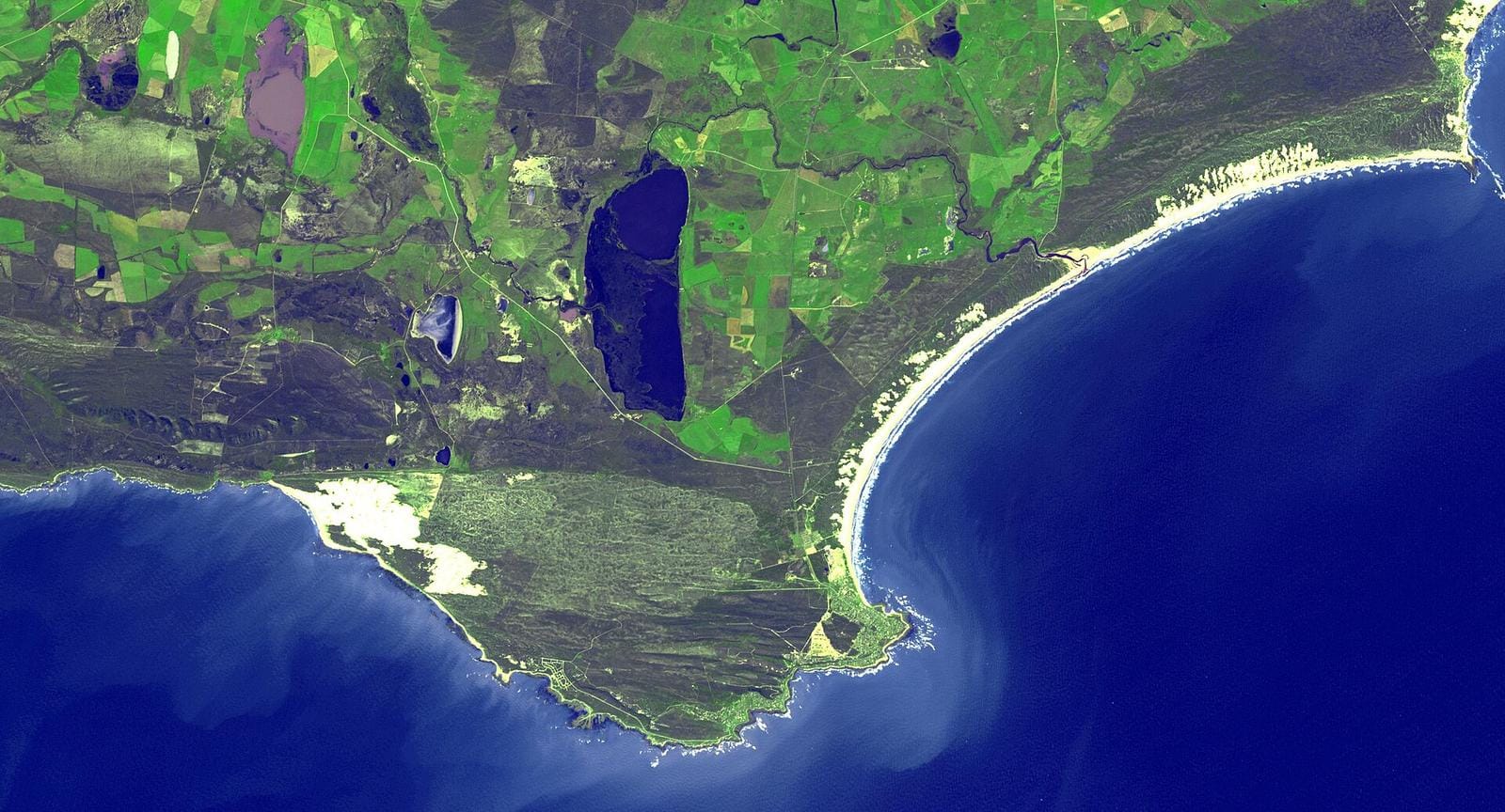 Cape Agulhas, the southernmost point of Africa, where the Cape-to-Cape route begins.