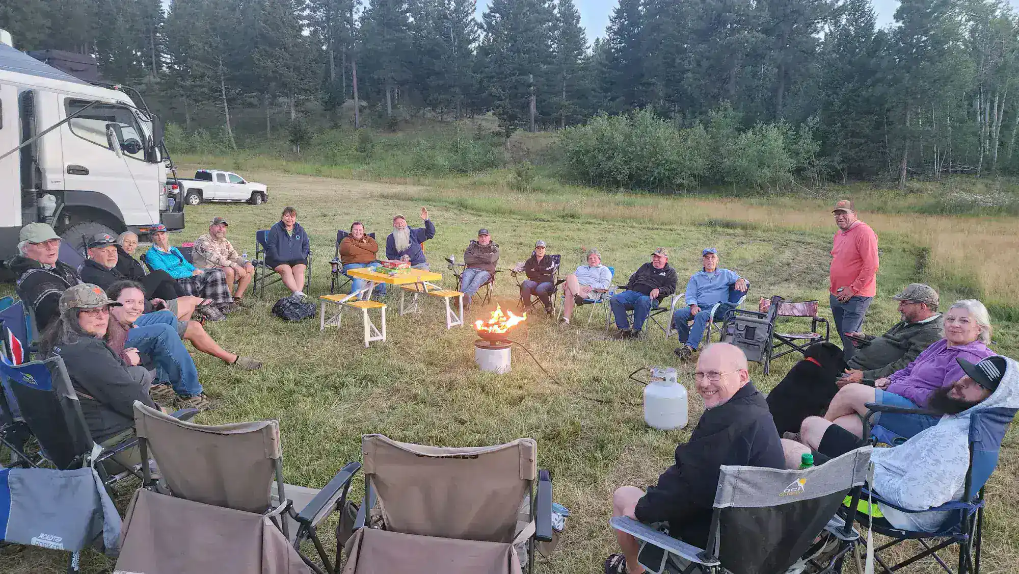 Campfire Saturday night at the 2023 Rendezvous