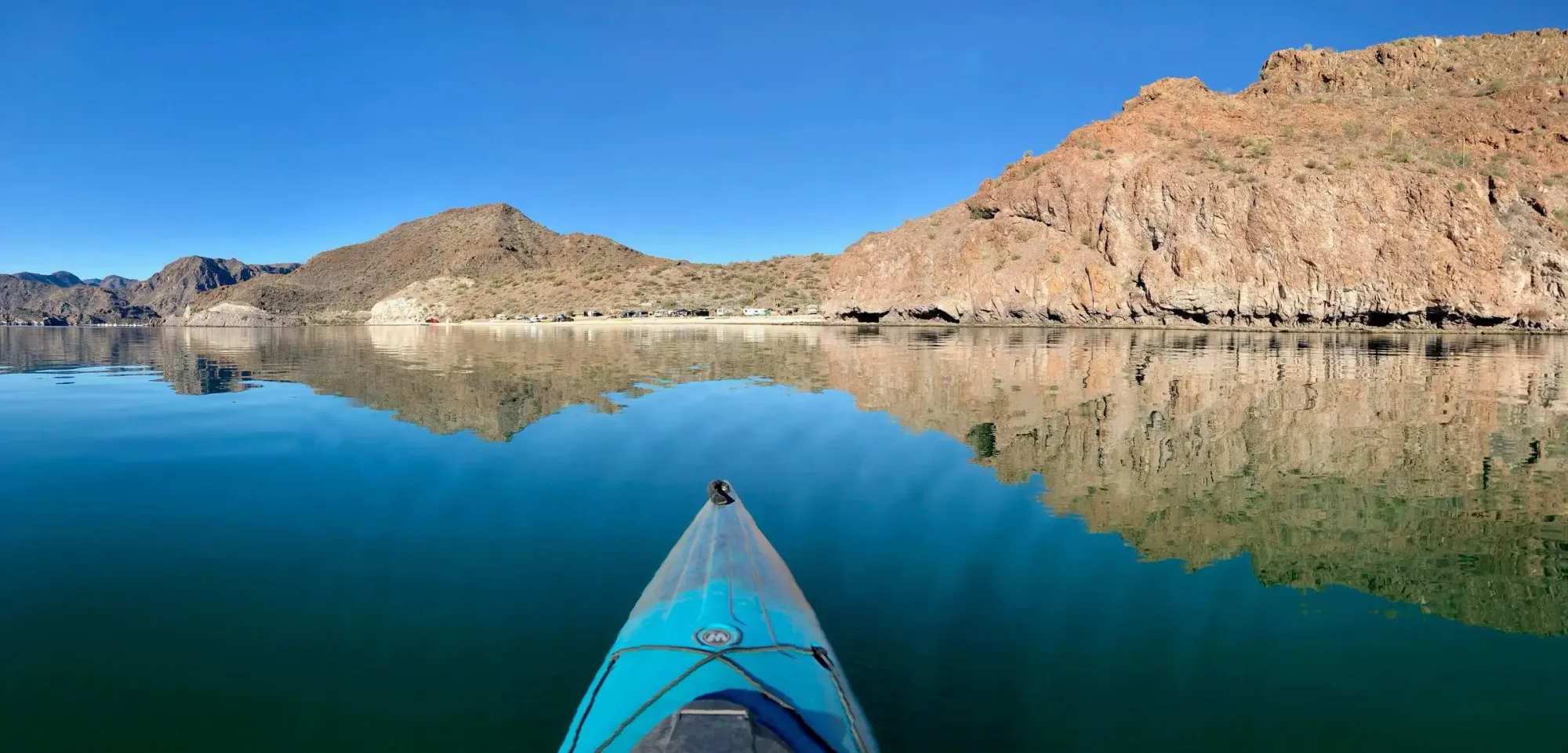 Kayak on calm Baja water