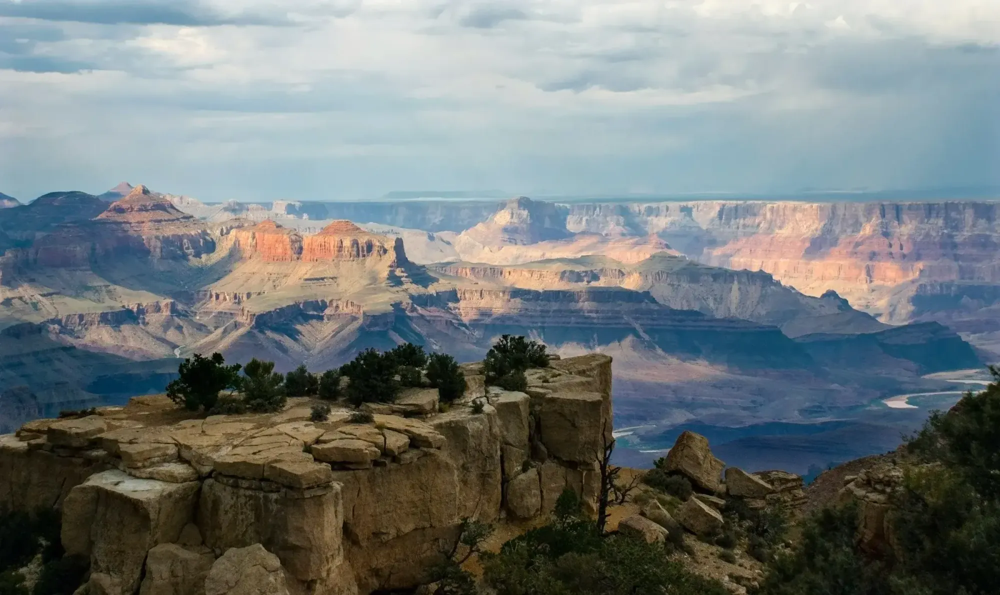 Stock photo, evening sky at the North Rim